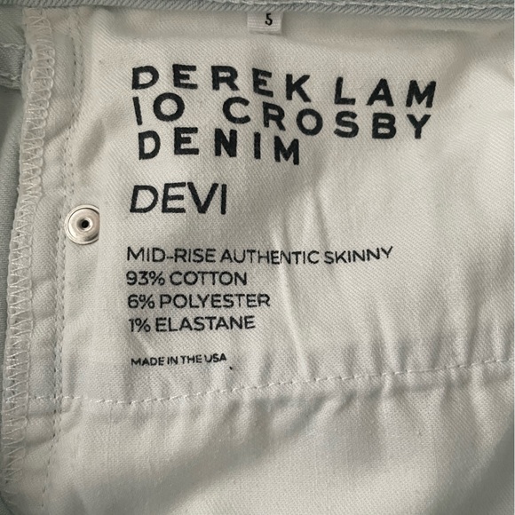 Derek Lam 10 Crosby “Devi Mid-Rise Authentic Skinny" Jeans Light Wash - Picture 8 of 9
